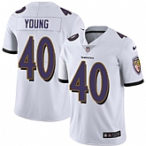 Nike Men & Women & Youth Ravens 40 Kenny Young White NFL Vapor Untouchable Limited Jersey,baseball caps,new era cap wholesale,wholesale hats